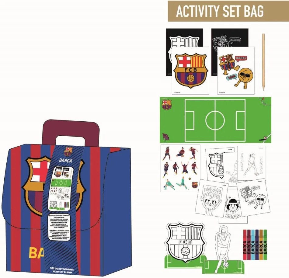 FC Barcelona Backpack színező és activity album
