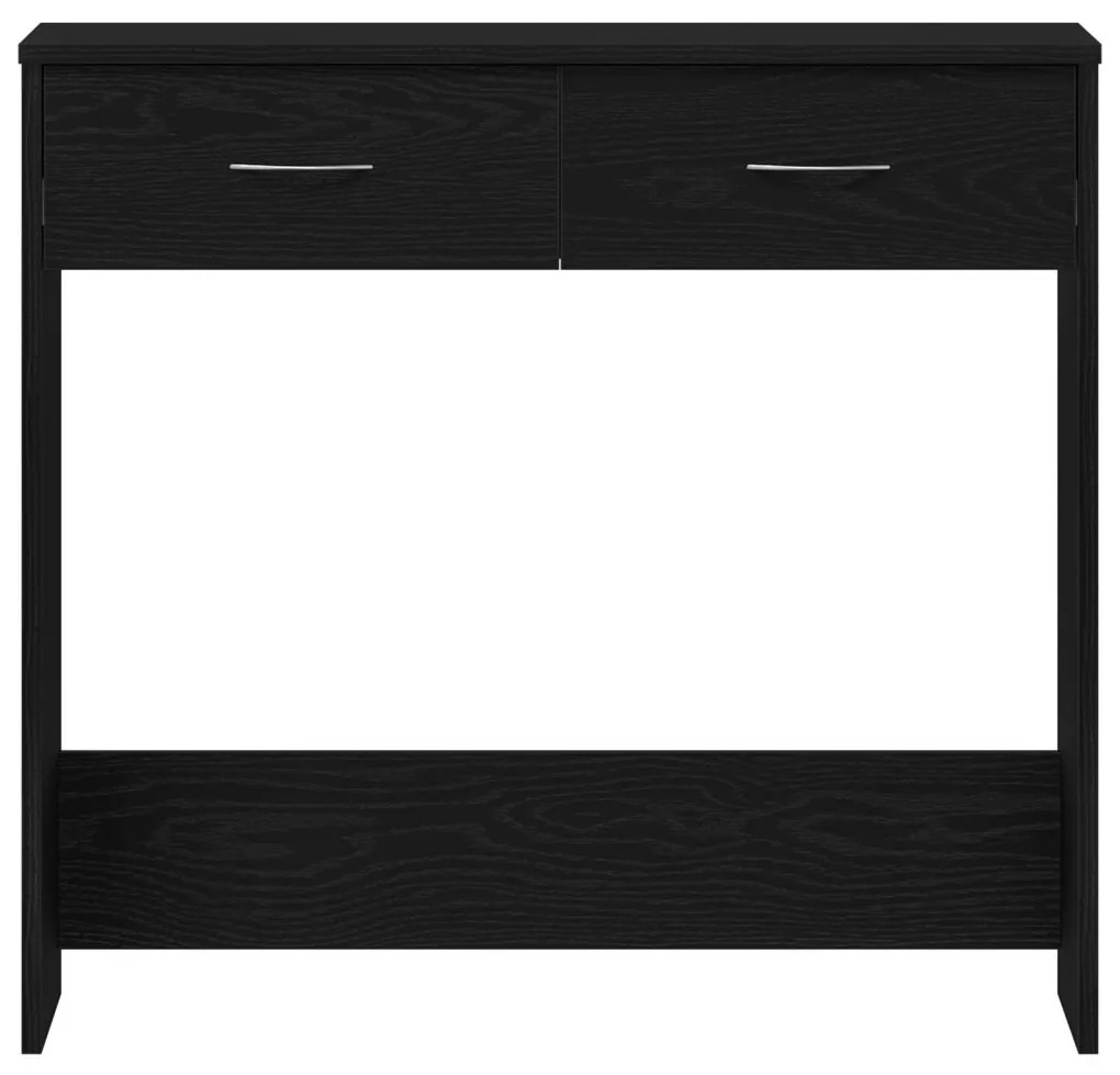 vidaXL Asztal Fekete Tölgy 80x40x75 cm Mérnöki Fa