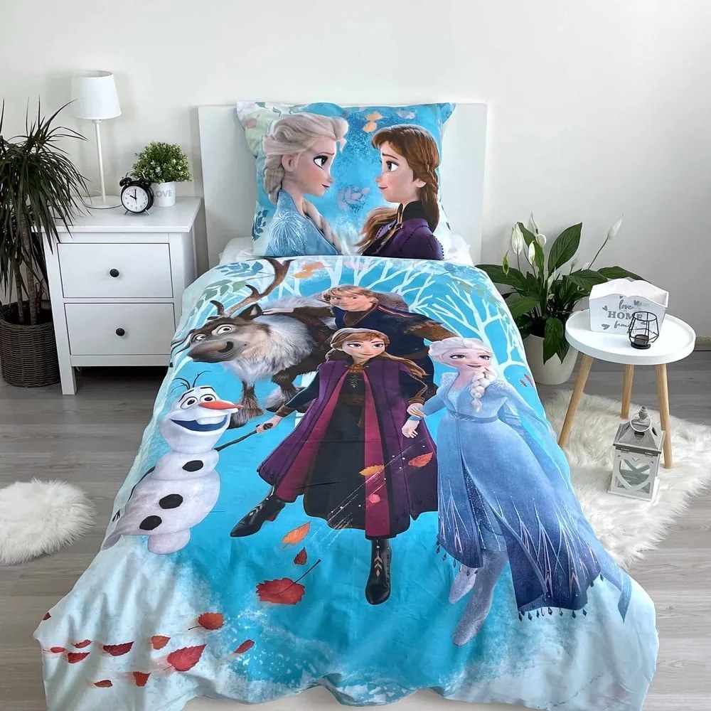 Egyszemélyes pamut gyerek ágyneműhuzat 140x200 cm Frozen – Jerry Fabrics