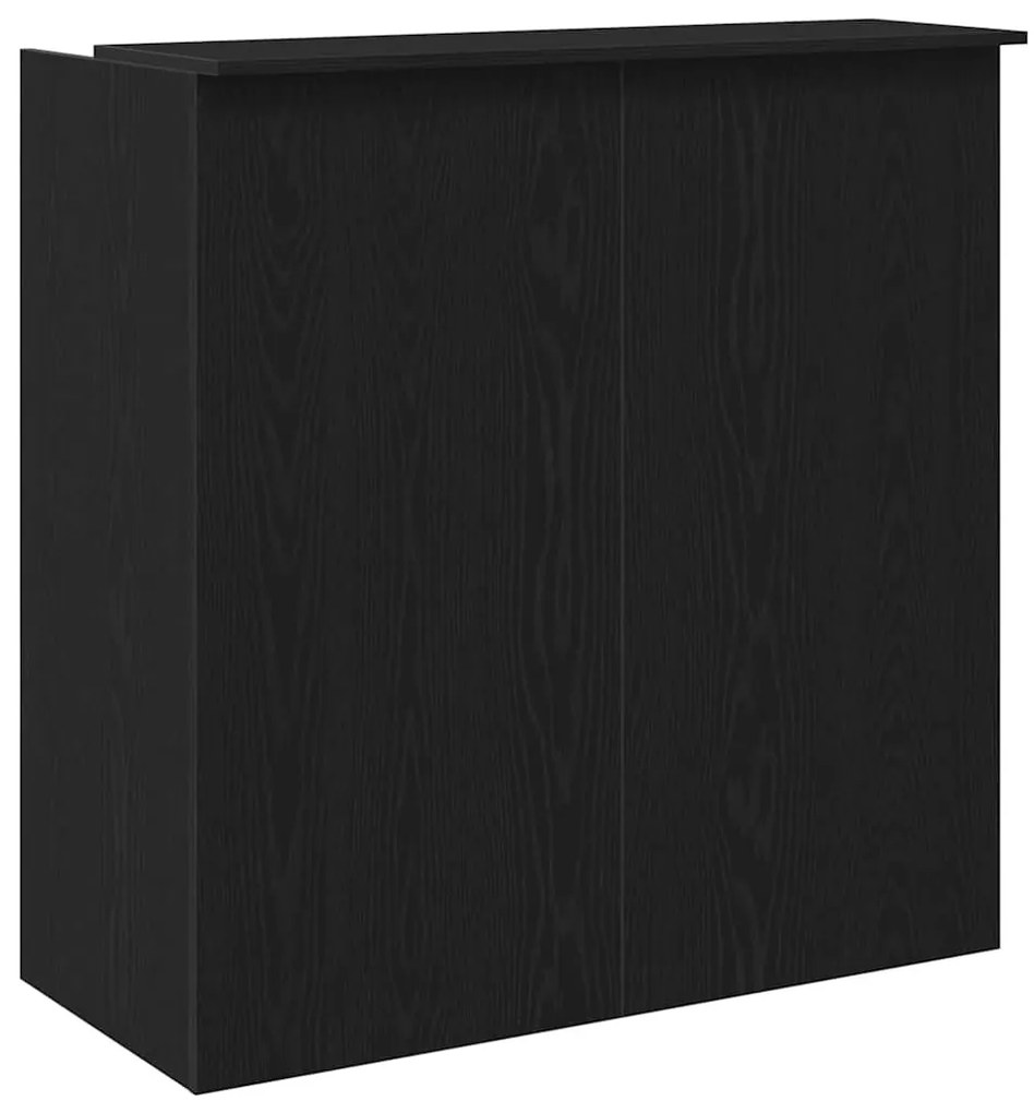 recepciós pult fekete tölgyszínű 100x50x103,5 cm szerelt fa