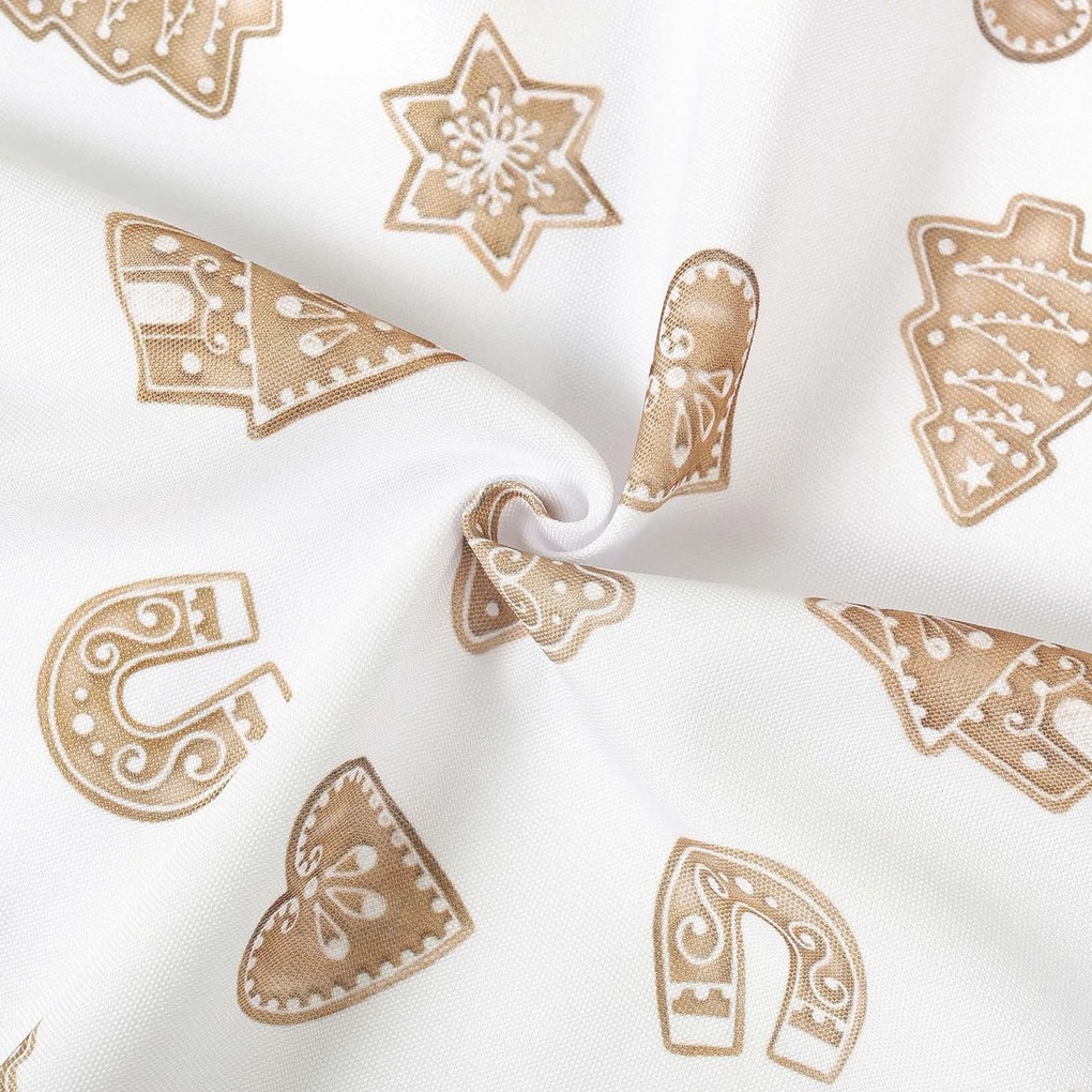 Goldea karácsonyi kör alakú teflonos terítő - mézeskalácsok Ø 130 cm