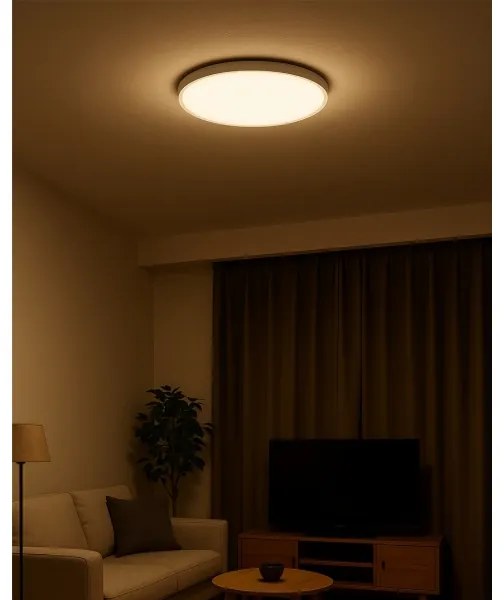 LED mennyezeti lámpatest, 32 W, 230 V, 3000/4000/6500 K, Ø 40 cm, fehér