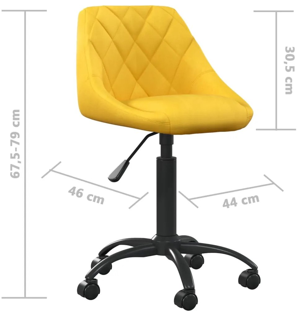 mustársárga bársony irodaszék