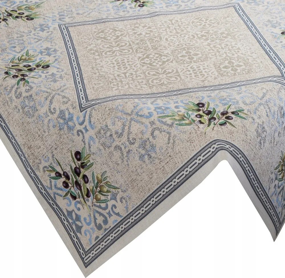 Abrosz dekoratív faliszőnyeg 100x100 Eurofirany természetes kék olíva