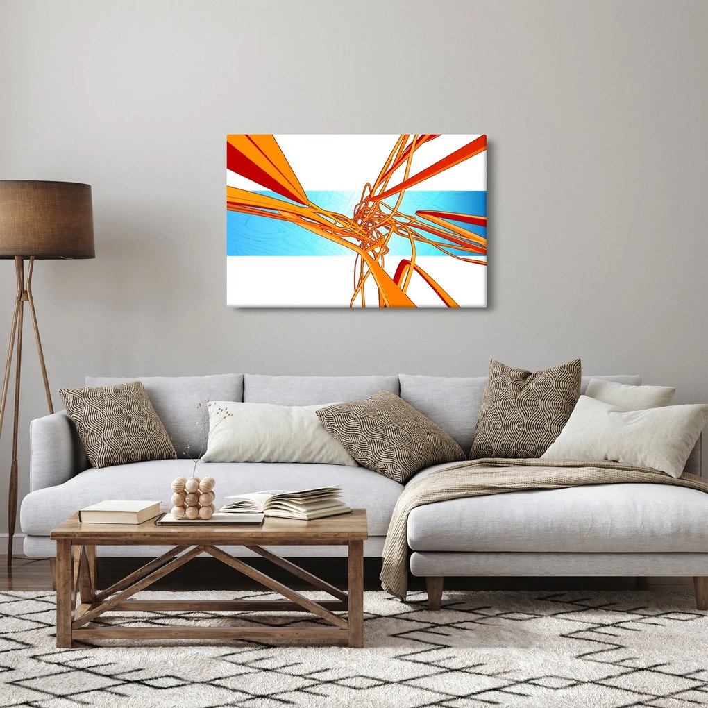 Kép - Összefonódó vonalak, absztrakciók (90x60 cm)