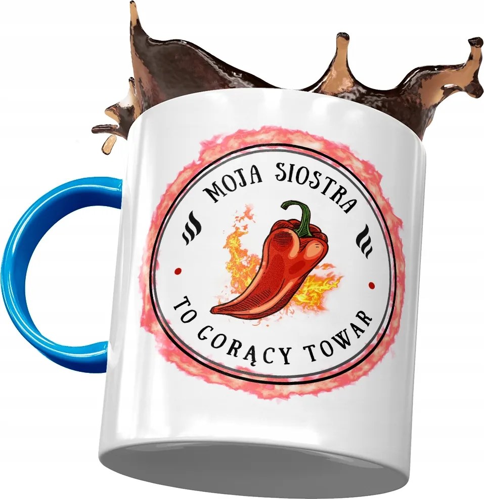 Kék Bögre Nővérnek Születésnapra Ajándék Nyomtatott Fotóval