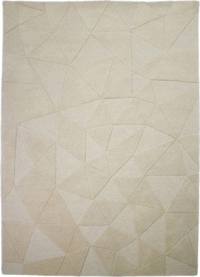 Bézs kézi szövésű gyapjú szőnyeg 120x170 cm Shard – Flair Rugs