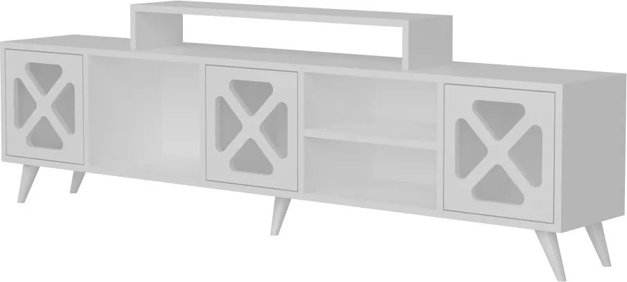Sinef TV-állvány, fehér, 180 cm