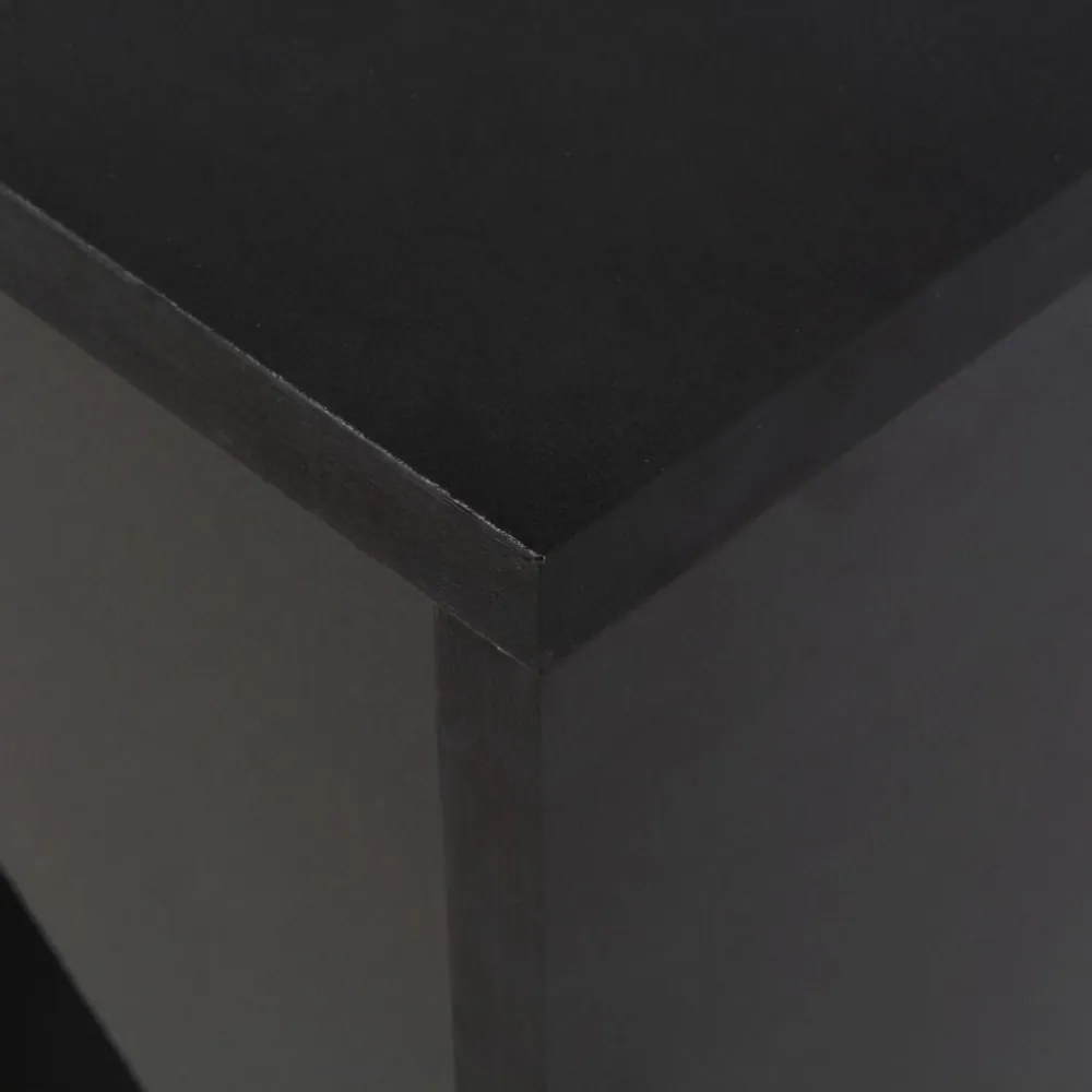fekete bárasztal mozgatható polccal 138 x 39 x 110 cm