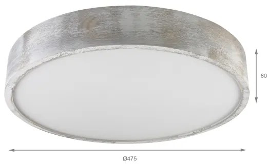 Brilagi - PINO mennyezeti lámpa 3xE27/15W/230V, fenyő/ezüst, átm. 47,5 cm