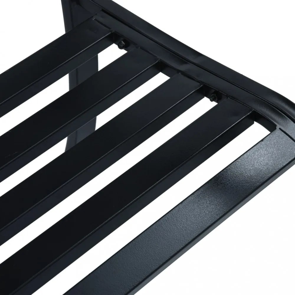 fekete acél kerti pad 120 cm