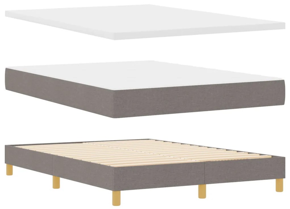 vidaXL Box Spring Ágy Matrac Rózsaszín 160x200 cm Szövet