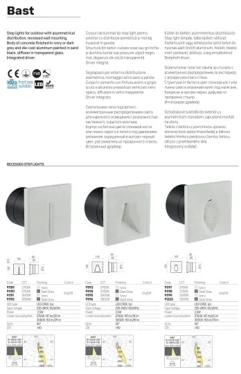 Redo 91200 - LED kültéri irányfény BAST LED/2,5W/230V IP65 antracit