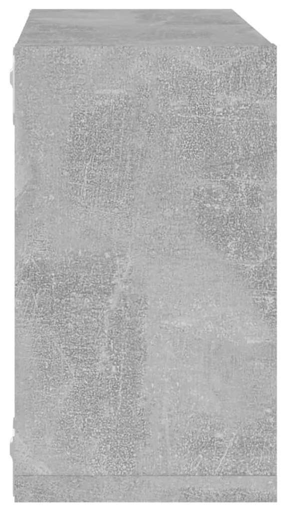 2 db betonszürke fali kockapolc 26 x 15 x 26 cm