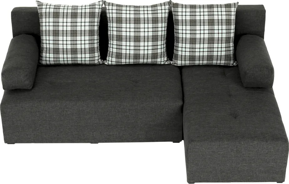 Sarokgarnitúra készlet, szürke melír / mintázott, jobb, MEXX