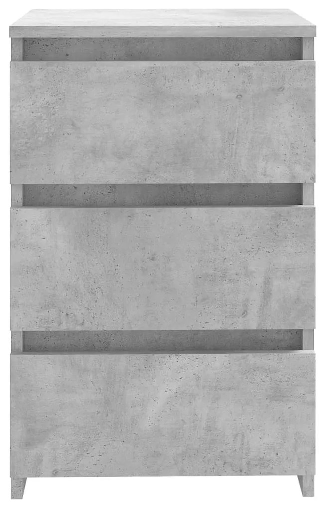 2 db betonszürke szerelt fa éjjeliszekrény 40 x 35 x 62,5 cm