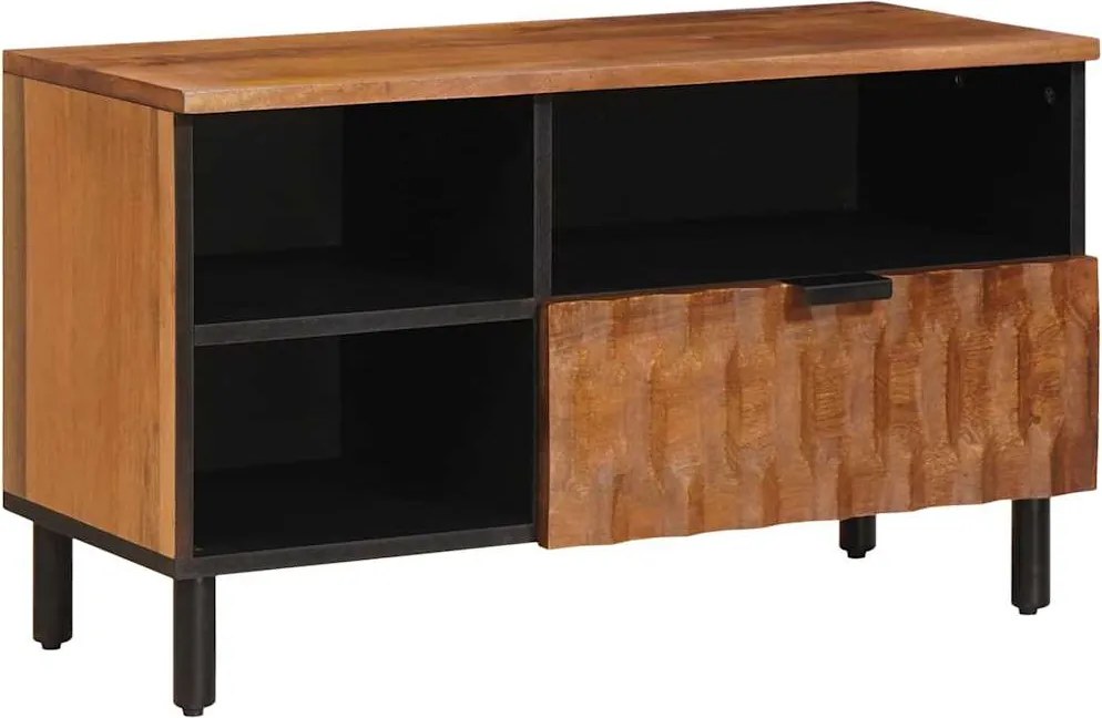 vidaXL TV szekrény Akácbarna felület 80 x 33 x 46 cm Tömör Mangófát