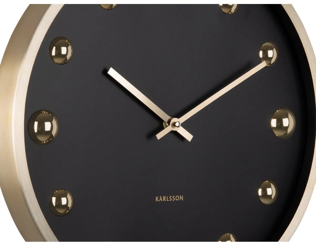 Karlsson 5971BK design falióra fekete, 35 cm átmérővel