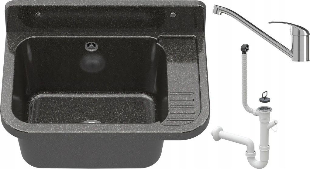 Háztartási Kamra Fekete Mosogató Garázs Csaptelep Króm