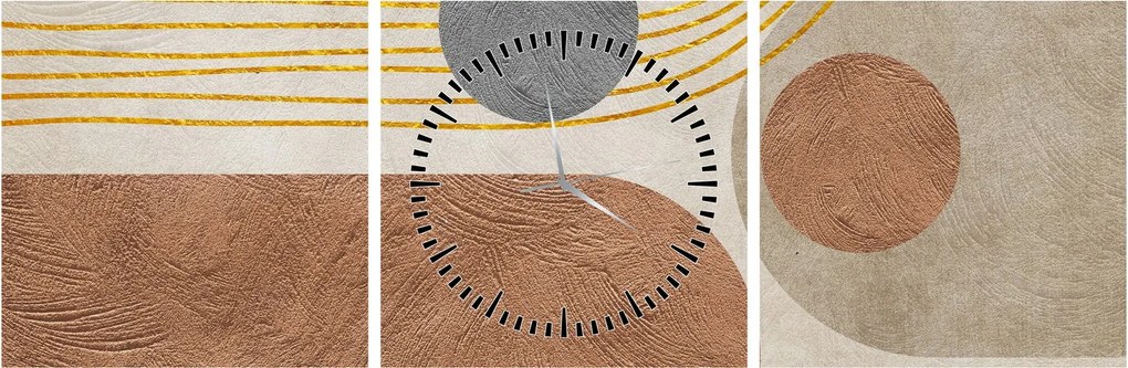 Kép - Modern kollázs (órával) (90x30 cm)