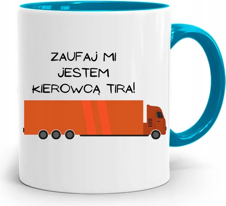 Kamionsofőrnek Tira Bögre Kék Ajándék fényképes nyomattal