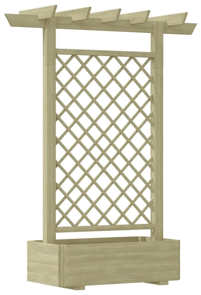 vidaXL fa virágtartó pergola 162 x 56 x 204 cm