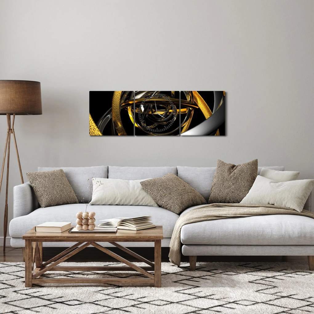 A modern absztrakció képe (órával) (90x30 cm)