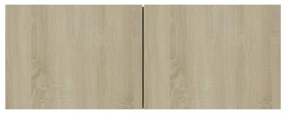 4 db sonoma tölgy színű szerelt fa TV-szekrény 80 x 30 x 30 cm