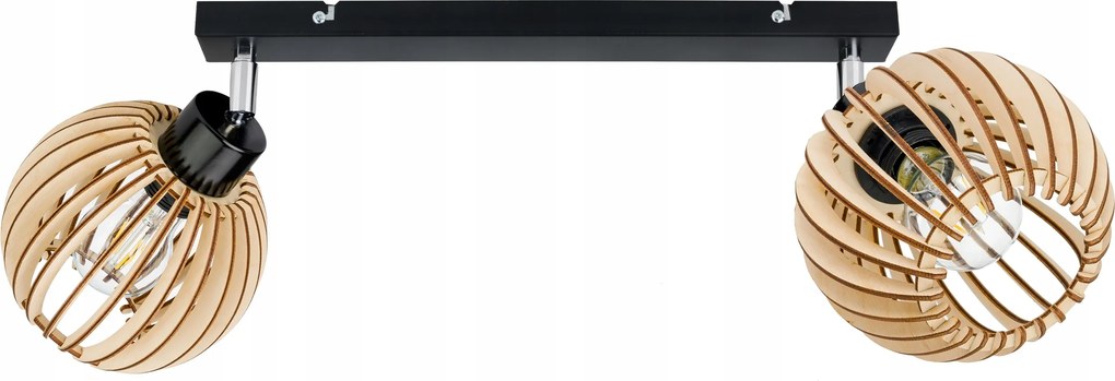 Lámpa plafon csillár mennyezeti mozgás loft fa 2