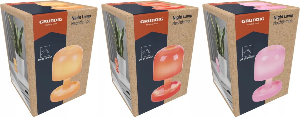 Grundig Dekoratív éjjeli lámpa 7.5x7.5x10.6cm 20-25 lm lila