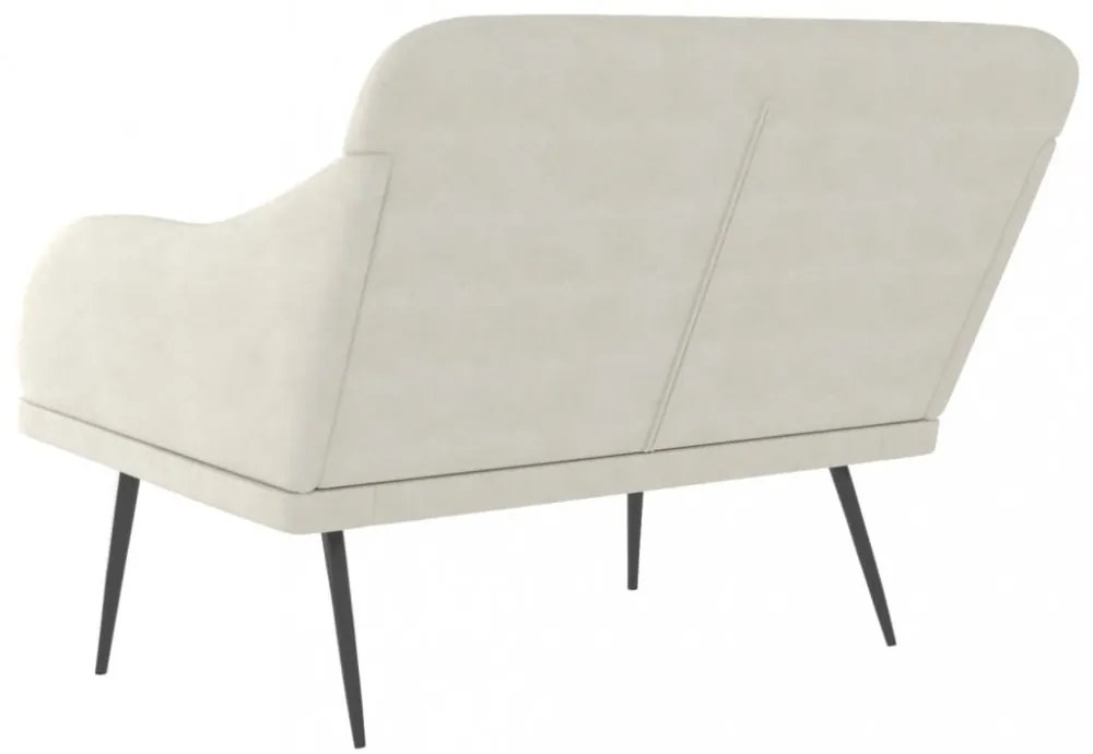 vidaXL krémszínű bársonypad 110 x 76 x 80 cm