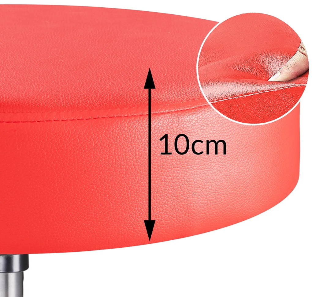 Casaria® Gurulós puff - piros