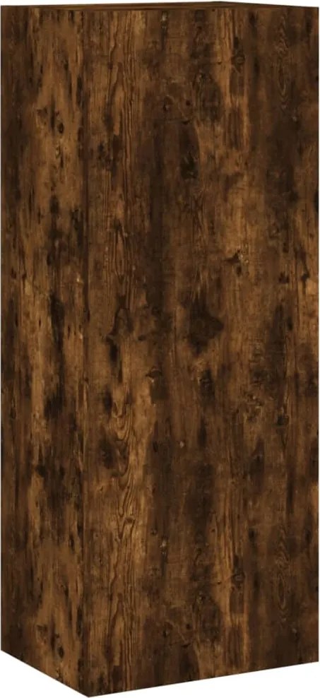 vidaXL füstös tölgy színű szerelt fa fali TV-szekrény 40,5x30x102 cm
