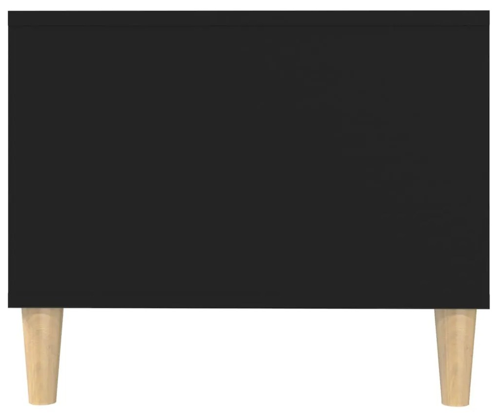 Fekete szerelt fa dohányzóasztal 102 x 50 x 40 cm