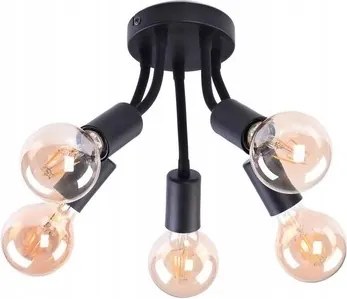 Almus falra szerelhető mennyezeti lámpa max. 5x60W E27 IP20 fekete