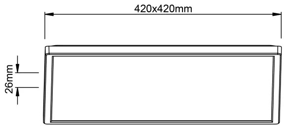 Brilliant - LED mennyezeti lámpa MILTON LED/24W/230V 42x42 cm fehér