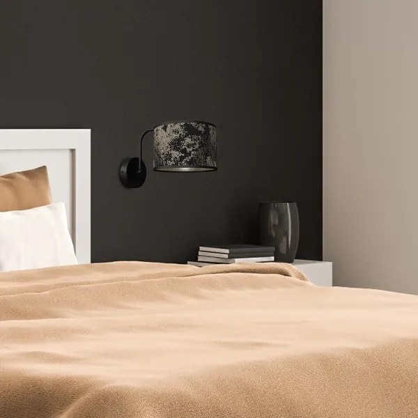 Fali lámpa SATINO 1xE27/60W/230V fekete/arany