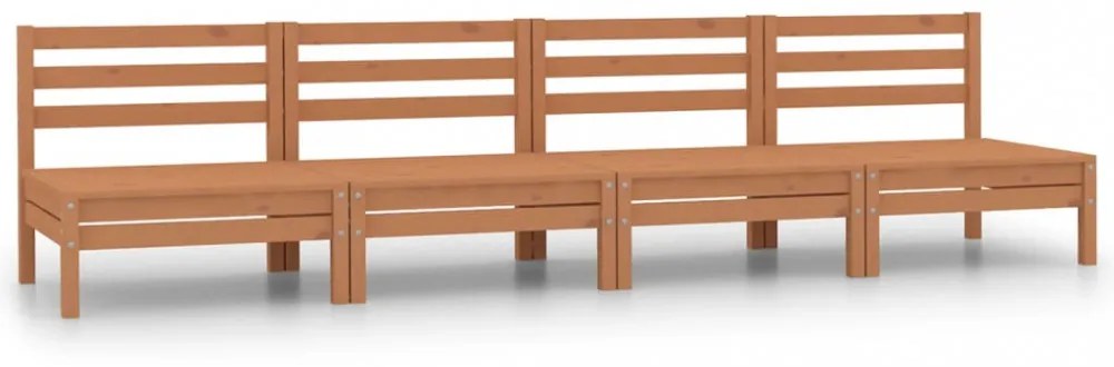 4 részes mézbarna tömör fenyőfa kerti ülőgarnitúra