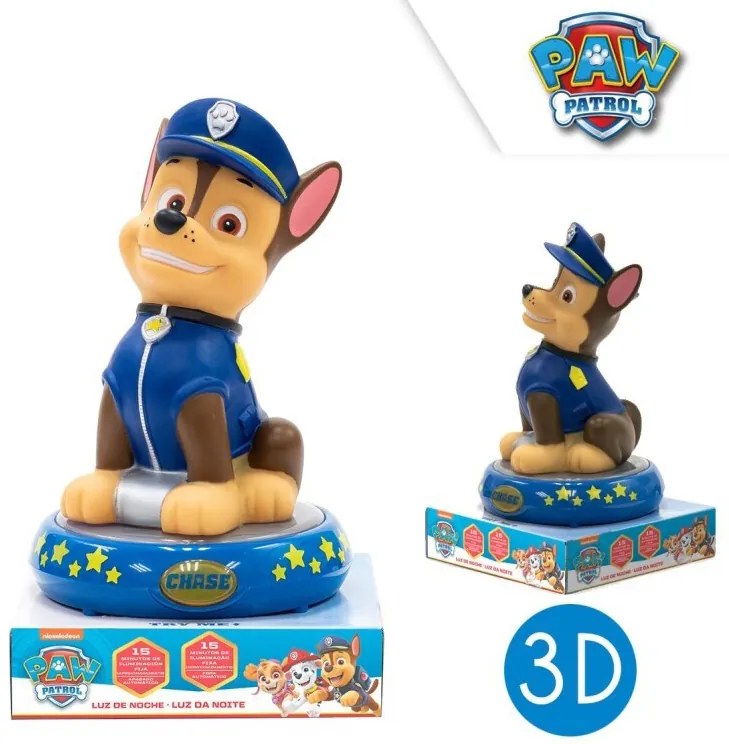 Mancs Őrjárat Chase éjjeli lámpa, éjszakai fény LED 3D