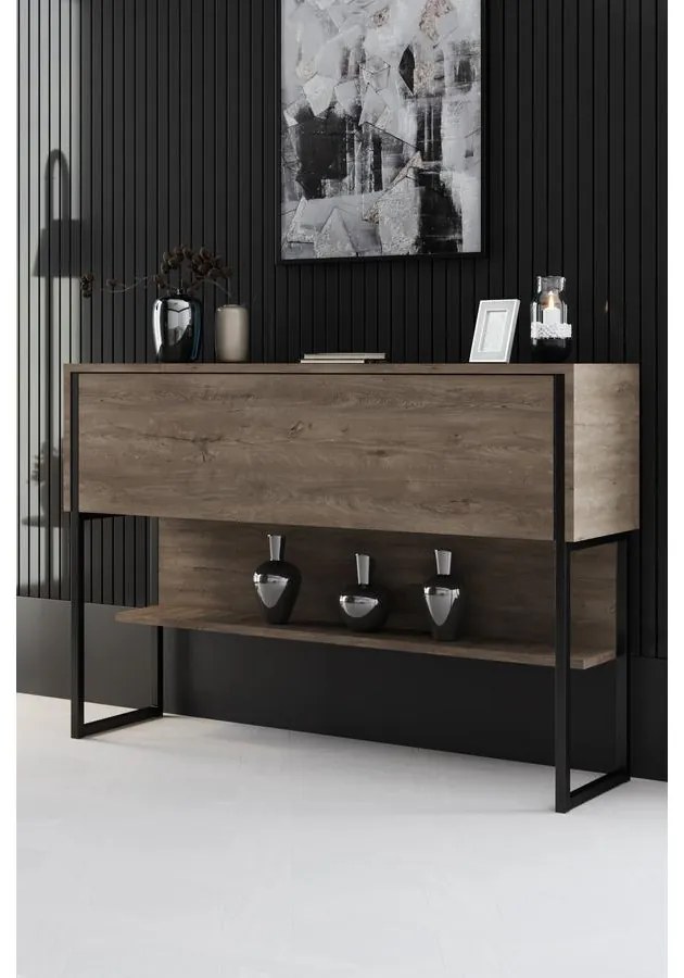 Komód Luxe - Black, Walnut