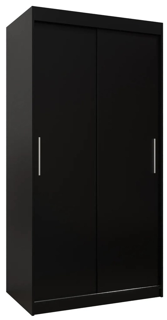 Ruhásszekrény 100 cm Toki (matt fekete + matt fekete). 1064794