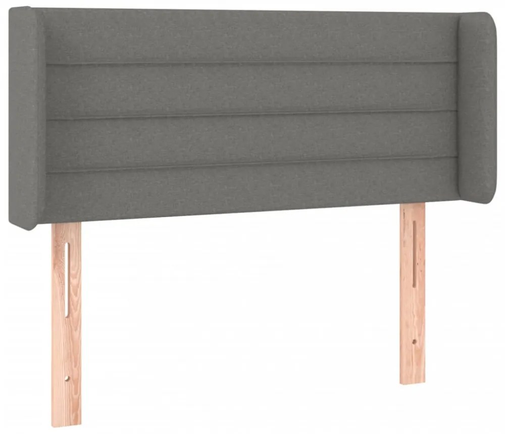 sötétszürke szövet LED-es fejtámla 83 x 16 x 78/88 cm