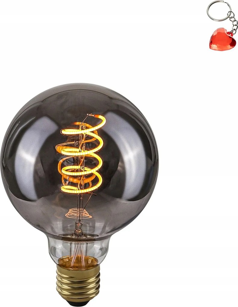 Led izzó Retro E27 4W 2200K G95 Spiral Smoke 801552 G95 Italux