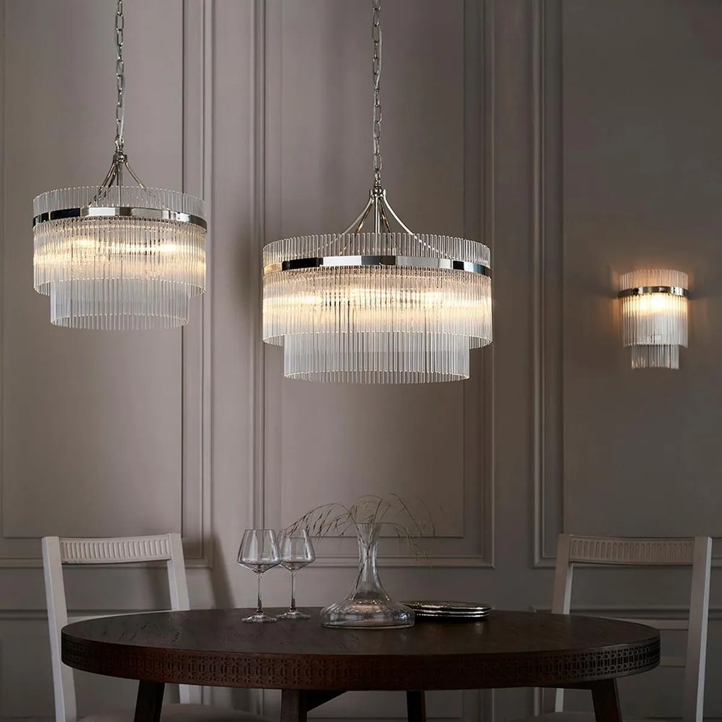 Endon glamour modern függeszték marietta nikkel átlátszó end104113