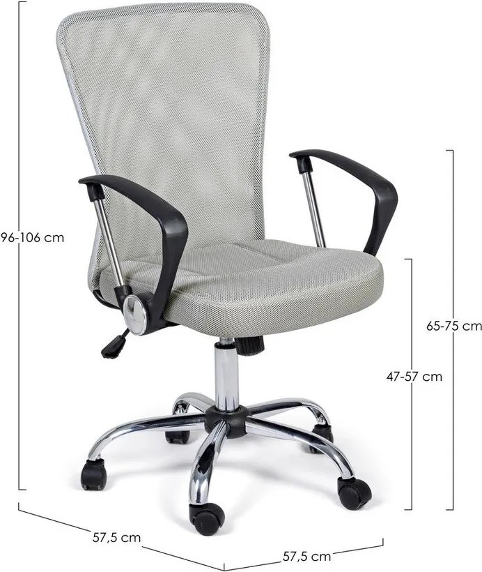 Világosszürke kárpitozott irodai szék Brisbane – Yes Everyday