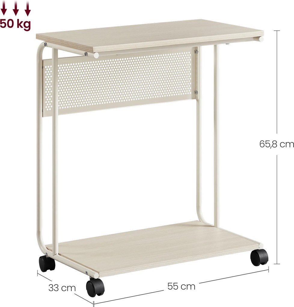 Mobil kisasztal MIREZO 55x33cm, bézs