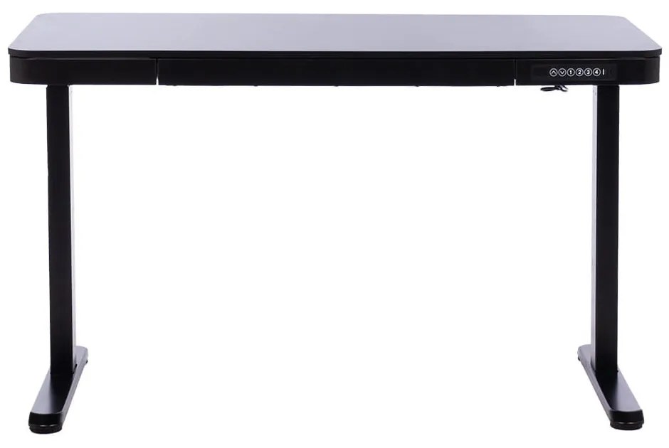 VELSEN íróasztal elektromos magasságállítással, vezérlőpanellel 120x60 cm fekete