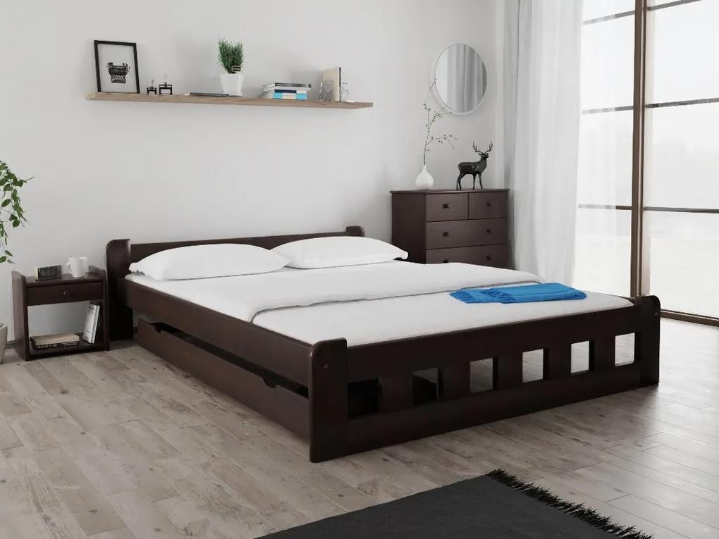 Naomi magasított ágy 160x200 cm, diófa Ágyrács: Lamellás ágyrács, Matrac: Deluxe 10 cm matrac