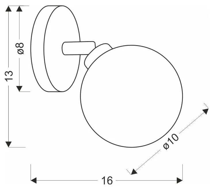 Bronzszínű fali lámpa ø 10 cm Rodia – Candellux Lighting