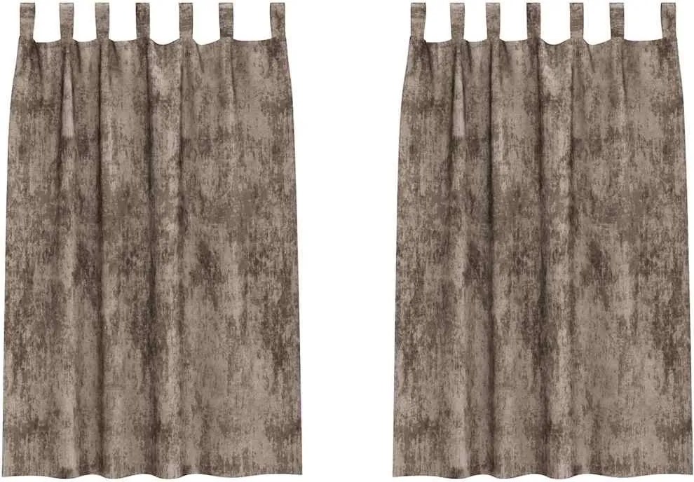 vidaXL Bársonyfüggönyök 2 pcs Cappuccino 175 x 140 cm Bársony